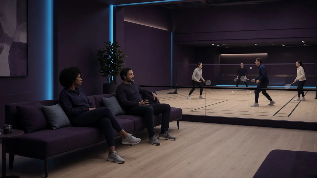 Adults sharing a welcoming badminton practice